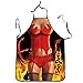 TinaDeer Küchen Sexy Schürze BBQ Picknick Grillschürze Partyschürze Kochschürze Lustige ursprüngliche Kochschürze Schürze reinigen für Erwachsene, Geschenk für Liebhaber von Küche, 73×57 cm (B)