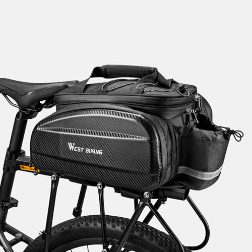 LuTuo Bike Bags for Bicycles Rear Rack,31L Panniers Bike Trunk Bags with Reflector,Rain Cover & Shoulder Strap,3 in 1 Bicycle Rack Bag for Commuter Travel Outdoor