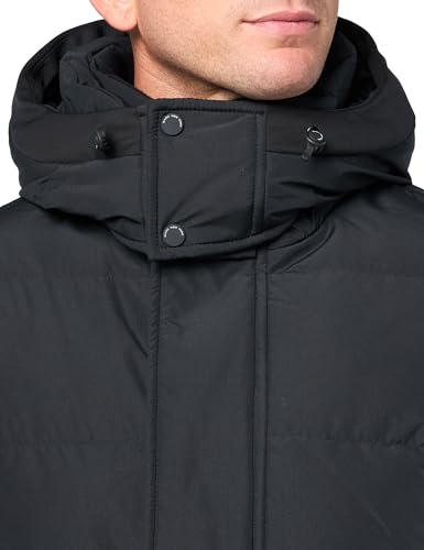 Image of Andrew Marc Men's Short Quilted Inner Bib Attached Down Fill Phoenix Down Bomber Hybrid