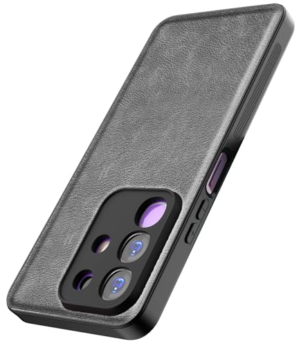 Kapa Tux Leather Back Cover for Iqoo Z10x 5G / Vivo T4x 5G | Slim Shockproof Camera Protection Bumper Case (Grey)