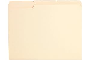 Reinforced Tab File Folders, Letter Size, Manila, 1/3-Cut