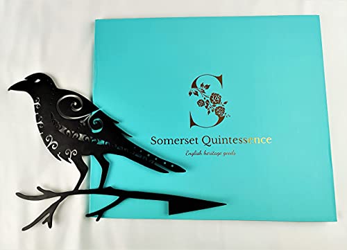 Somerset Quintessence Metal Bird Garden Art - Odins' Raven Huginn | Pagan Decor | Viking Art | Metal Art | Garden Art | Backyard Art | Tree Art | Silhouette Art | High Grade Steel #TOP5