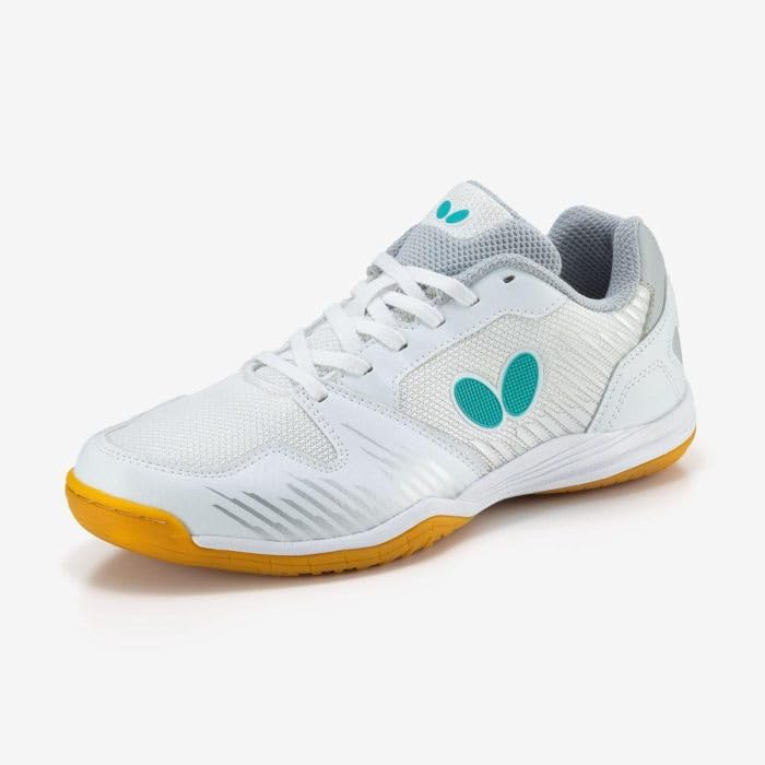 Lezoline Vilata Synthetic Fiber Artifical Leather Table Tennis, Table Tennis Shoes, White & Navy-image-19