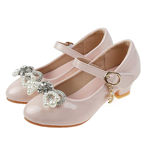 Wedges for Girls Children Shoes Wth Single Shoes Soft Soled Pearl Rhinestone Decorative Single Shoes Shoes Girl2