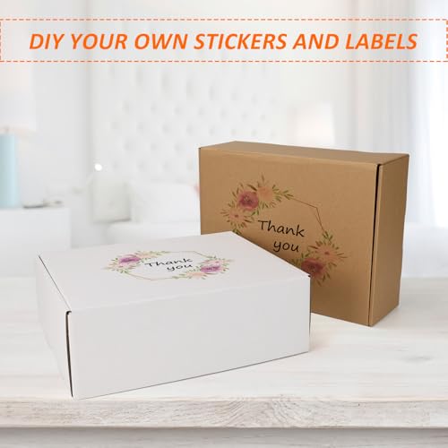 Image of HORLIMER 20 Pack 12x9x4 Shipping Boxes, 10 Pack White and 10 Pack Brown Corrugated Cardboard Box for Mailing, Packaging, Small Business