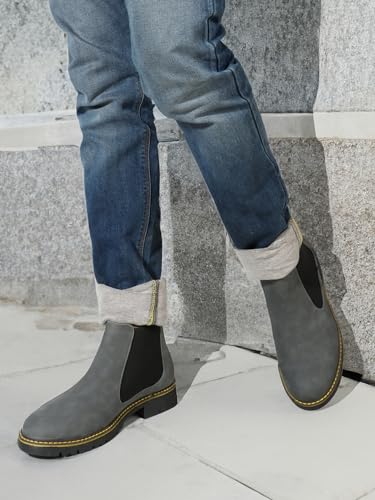 Image of Carlton London Men's Classic Suede Slip On Chelsea Ankle Boots