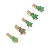 VINTORKY 10個 パーティーフォトクリップ クリスマスピクチャークリップ ピクチャーハンギングペグ え ミニ 印画紙 ペーパークリップ 洗濯ばさみ 飾る 竹