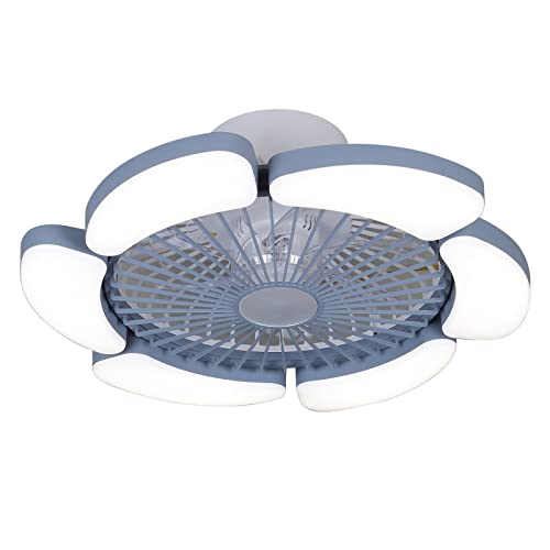 Ventilateur de plafond bleu avec lampe LED et télécommande chambre enfant