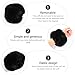 FRCOLOR Furry Wrist Cuff Warmer Pair Black Faux Fur Arm Warmers Winter Wristbands for Women Fashionable Cold Weather Accessories
