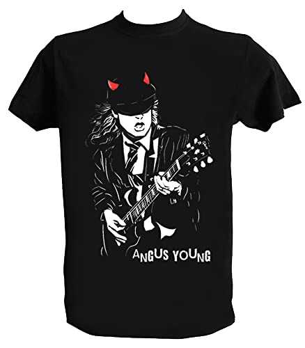 Photo de T Shirt Angus Young Rock Band Homme Enfant Fan Art Tee Shirt Groupe de Rock, Homme - XL