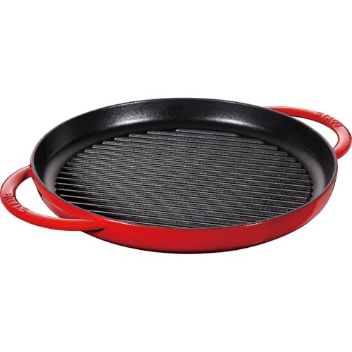 staub �X�g�E�u �u �s���A�O���� ���E���h �`�F���[ 30cm �v �O�����p�� ���� ���� �z�[���[ IH�Ή� �y���{���K�̔��i�z Grill & Frying Pan 40511-525