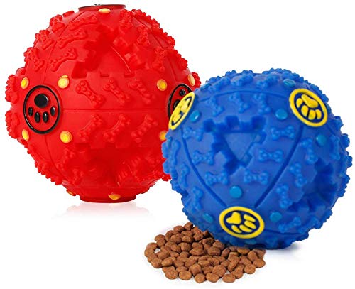 BLACK DOG Treat Dispensing Dog Toy with Squeaker, Dog Spiky Squeaky Balls Puzzle Toys for Puppy Small Dogs, Non-Toxic & Durable IQ Treat Ball Toys Size -Big, Large Dog (Color May Vary) (B07Z6FPJ3K) Amazon Price History, Amazon Price Tracker