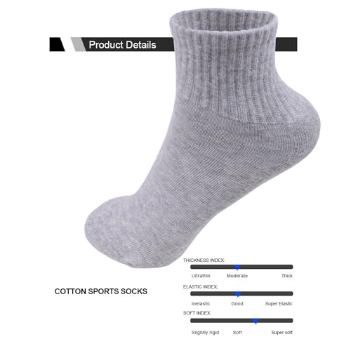 6 Pack-Women's Athletic Quarter Ankle Low Cut Cotton Socks Cushioned Sports Running3