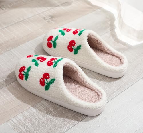 Cherry Slippers Home Slippers Comfortable Indoor House Preppy Slippers For Kids Women Men Girls2