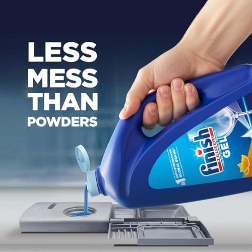 Image of Bundle of Finish Scent Liquid Gel, Orange Fresh, 75 Ounce + Finish Gel Liquid Dishwasher Detergent, Advanced Deep Cleaning Power Dish Soap, Fights Tough Stains, Septic Safe, Lemon Scent, 75oz