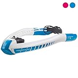 [page_title]-POWERBREATHER Sport Schnorchel - 100% frische Luft und 100% trocken - Schnorchel mit patentierter Ventiltechnik by AMEO Sports - Farbvariante (White/Blue (Blau))