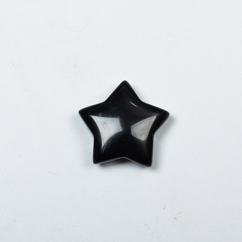 Namzi 10 Pieces of Natural Black Crystal raw Stone mini 2.5 * 2.4cm Pentagram Natural Stone Accessory Pendant DIY Decoration Gift Accessories