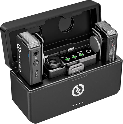 Hollyland Lark MAX Micrófono Inalámbrico Profesional, ENC Cancelación del Ruido, Pro Audio, 22h Duración, 250m Rango, 8GB Menmoria Interna, Ideal para DSLR Cámara, PC, Móvil