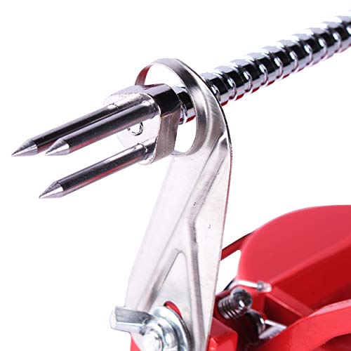 MAISON HUIS 3-in-1 Cast Apple/Potato Peeler Slicer Corer Stainless Steel Blades Red Hand-cranking Machine Durable Heavy Duty Die Cast Magnesium Alloy Peelers Slicer Fruit Vegetable Peeler for Kitchen