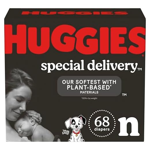 Hypoallergenic Baby Diapers Size Newborn (up to 10 lbs), Huggies Special Delivery, Fragrance Free, Safe for Sensitive Skin, 68 Ct