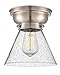 Innovations 623-1F-SN-G44 Large Cone 1 Light 8 inch Flush Mount, Brushed Satin Nickel
