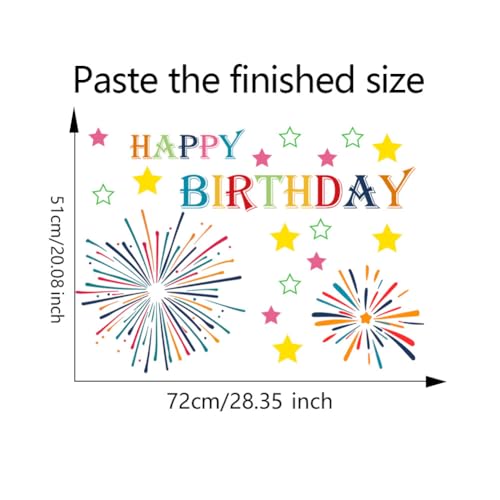 Calcomanía feliz cumpleaños para decoración de pared miniatura 5