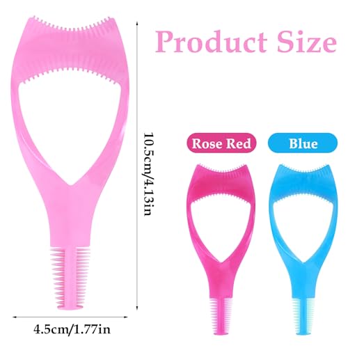 Sibba 3Pcs Mascara Shield Guard, Lashes Buddy, Silicone Upper and Lower Mascara Applicator Lash Guard, False Eyelashes Applicator, Reusable Eye Makeup Tool for Women and Girls (Pink) - Image 3