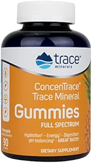 Trace Minerals | ConcenTrace Chewable Gummies Full Spectrum | Provide Potent Energy, Metabolic & Mood Support | Healthy Joints Bones and Teeth | Natural Pineapple | 90 ct