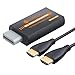 Neoteck 1080P Wii HDMI Konverter Mini Wii auf HDMI + 3,5 mm Klinke Ausgang aus mit einem 1m HDMI Kabel Unterstützung NTSC/PAL Format für Smart TV HDTV-Schwarz