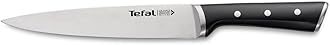 TefalIce Force Stainless Steel Slicing Knife 20cm, Premium Design, Long Lasting Performance, K2320714, Silver/Black