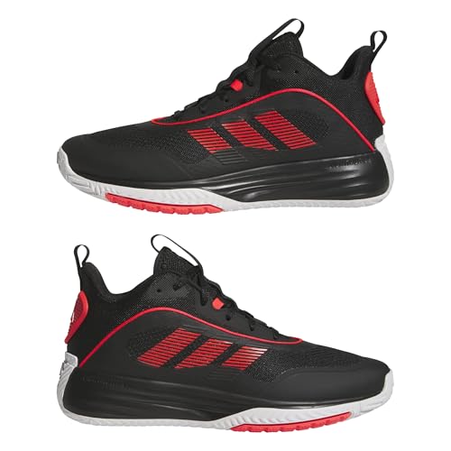 Adidas Hombre OWNTHEGAME 3.0 Shoes, Core Black/Lucid Red/FTWR White, 42 2/3 EU - imagen 8
