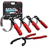 Spurtar Jeu de 5 Clé Filtre à Huile 68,85-133,35 mm Outil de Retrait de Filtre à Huile Universel pour Boutique 4S Auto Réparation Générateur de Petit Moteur à Monter Soi-même