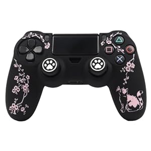Cat Among Blossoming Branches – Funda para controlador con 2 empuñaduras para el pulgar compatible con PS4/Playstation 4 Slim/Pro Controller