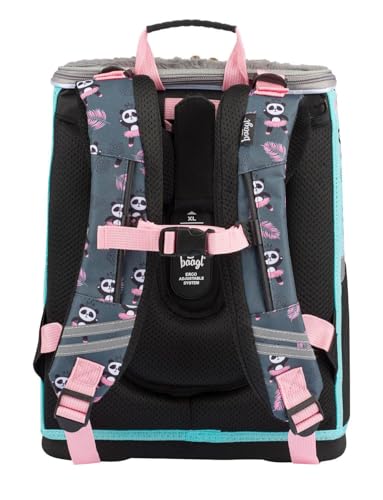 Sac d'école à fermeture éclair Baagl haute résistance avec pack ergonomique 5 pièces