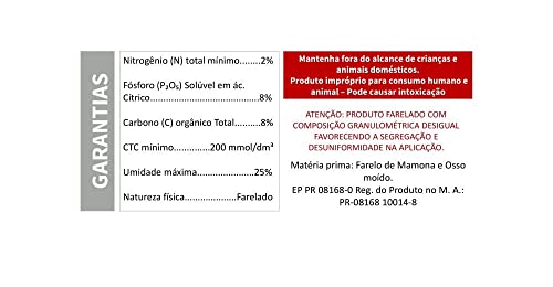 Fertilizante 1kg Torta Mamona + Farinha Osso Vitaplan