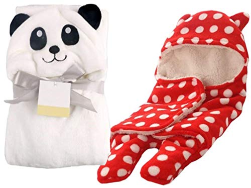 Image of BRANDONN Baby Blanket Newborn Gift Pack of Swaddle Wrapper, 0-9 Months, Length 68 cm x Width 68 cm