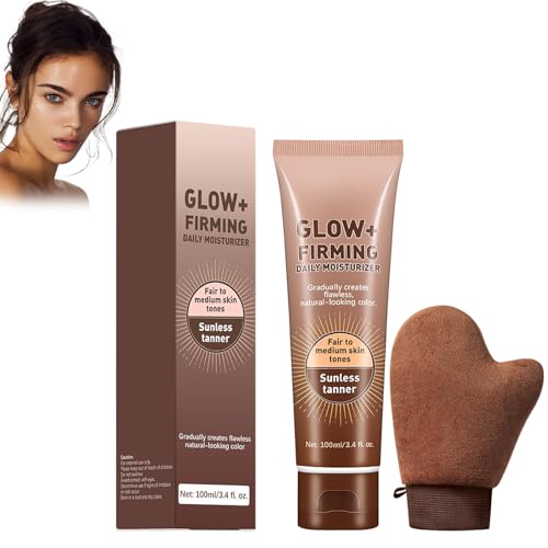 Loción Autobronceadora Para El Cuerpo, Crema Hidratante Para Bronceado, Crema Bronceadora Para Cara Y Cuerpo, Incluye 1 Guantes