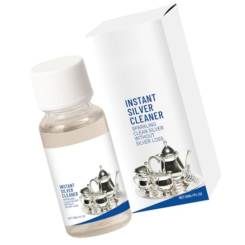 MURYE Potente limpiador de plata para joyas y vajilla, se restaura rápidamente sin seguro para superficies delicadas, líquido abrillantador de plata
