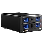 Hard Drive Enclosure, 10Gbps Aluminum 2 Bay HDD Enclosure with Fan for 2.5/3.5 SATA HDD/SSD with USB A/C 3.2 Cable, Support Hot Swappable, Tool-Free, DAS(NO RAID/NAS)