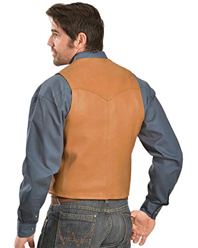 Scully Men's Lamb Leather Vest Tan 44 Reg #TOP1