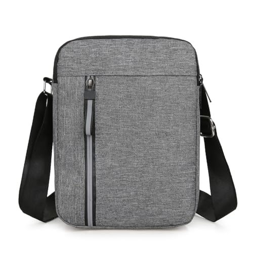 Aucuu Bolso de Hombro, Bolso Bandolera Para Hombre, Bolso de Mensajero Impermeable con Correa Ajustable y Múltiples Bolsillos, para Trabajo, Compras, Escuela, Viajes, Uso Diario -Gris Aucuu Bolso de Hombro, Bolso Bandolera Para Hombre, Bolso de Mensajero Impermeable con Correa Ajustable y Múltiples Bolsillos, para Trabajo, Compras, Escuela, Viajes, Uso Diario -Gris