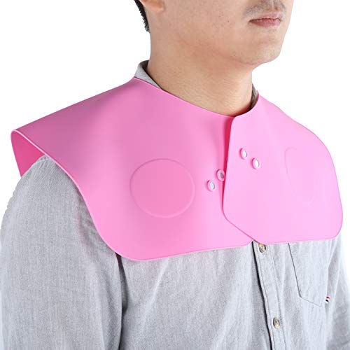 Capa de corte de pelo de silicona rosa para protector de cuello de barbero 2