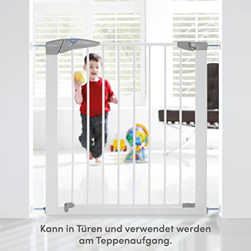 Lindam by Munchkin Sure Shut Axis Pressure Fit Safety Gate, Door and Stair Gate, Baby Gate also suitable as Dog Gate, Six Months to Two Years White, 76 - 82 cm (Pack of 1)
