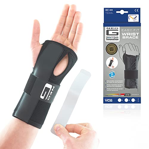 Easy-Fit Wrist Brace for Carpal Tunnel - Hand Splint for Injuries - Left/Right - Class 1 Medical Device