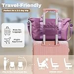 Weekender Duffel Bags for Women, Travel Totes Bag for Airplane Essentials, Overnight Bags for Women with Trolley Sleeve, Large Carry On Hospital Bag for Labor and Delivery, Sport, Gym - Image 2
