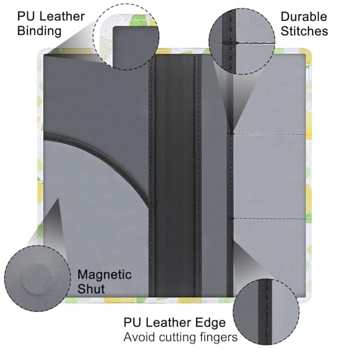 Image of LumiMokki Premium Car Registration & Insurance Card Holder with Magnetic Shut, Vehicle Glove Box Car Organizer - For Documents, Cards, License (Lemon)