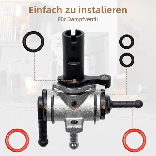 Image of Seal O-rings for Philips Saeco, 30 pieces sealing rings, brewing group with cleaning brush set for support valve, steam valve, outlet valve, fully automatic coffee machine spare parts