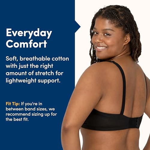 Image of Fruit of the Loom Women's Smooth Cotton T-Shirt Bra - Ultra-Soft, Flexible, and Invisible Under Tees