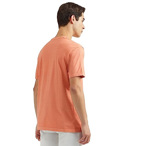 Image of UNITED COLORS OF BENETTON Men's Cotton Applique Crew Neck Relaxed Fit T-Shirt