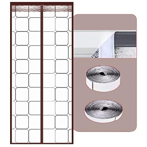 LIXIONG Magnetic Thermal Insulated Door Curtain, Windproof Cold-resistant Door Curtains Thermal Folding Doors Internal Auto Closer, for Balcony Sliding Doors Living Room Patio Door Cover